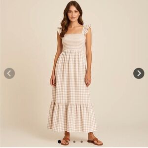 Gingham Checkered Maxi Dress